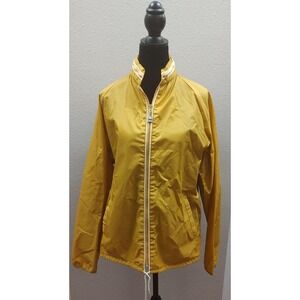 Vintage Pacific Trail Mustard Yellow Zip Up Windbreaker  Jacket Size S. A4